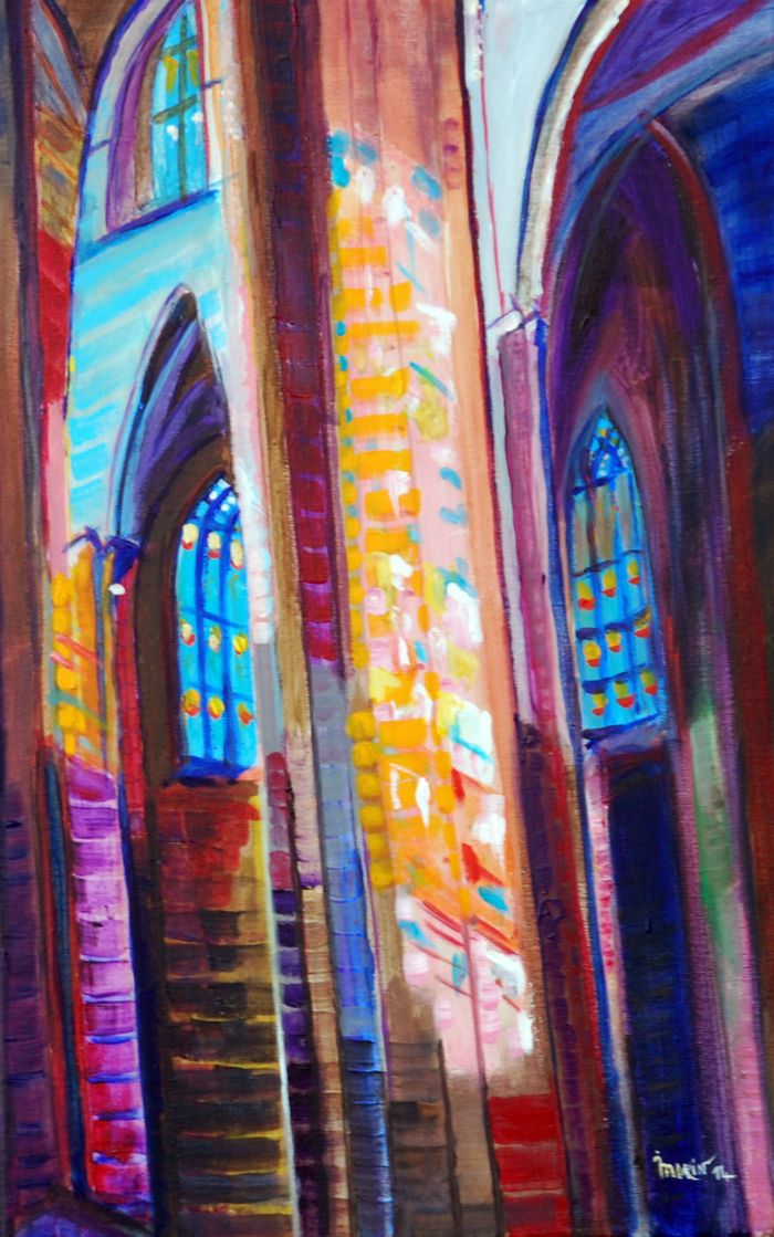Lumière dans la cathédrale
Acrylique sur toile
40x50cm