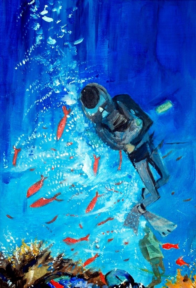 Les profondeurs
acrylique sur toile
40x50cm